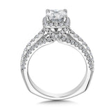 Cushion Halo Engagement Ring