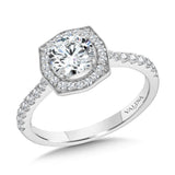 Fancy Cushion-Shaped Diamond Halo Engagement Ring