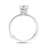 Straight Diamond Collar Engagement Ring