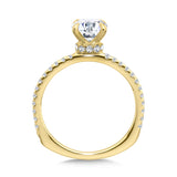 Straight Diamond Collar Engagement Ring