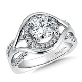 Split Shank Halo Diamond Engagement Ring