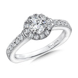 Round Halo Diamond Engagement Ring