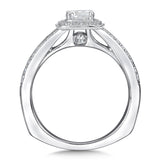 Cushion Shape Halo Diamond Engagement Ring