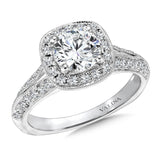 Cushion Shape Halo Diamond Engagement Ring