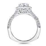 Cushion Shape Halo Diamond Engagement Ring