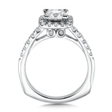 Princess Shape Halo Engagement Ring