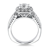 Cushion Shape Halo Engagement Ring