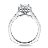 Square Shape Halo Diamond Engagement Ring