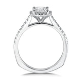 Floral Shape Halo Diamond Engagement Ring