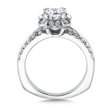 Halo Style Asscher Cut Engagement Ring