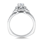 Asscher Cut Shape Halo Engagement Ring