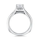 Straight Diamond Engagement Ring