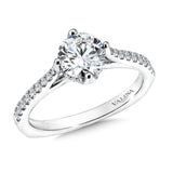 Straight Diamond Engagement Ring