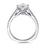 Straight Diamond Engagement Ring