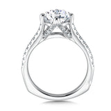 Straight Diamond Engagement Ring