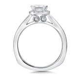 Cushion Shape Halo Diamond Engagement Ring