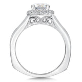 Cushion Shape Halo Diamond Engagement Ring