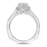 Cushion Shape Halo Diamond Engagement Ring
