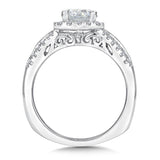 Cushion Shape Halo Diamond Engagement Ring