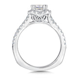 Floral Shape Halo Diamond Engagement Ring