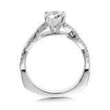 Crisscross Straight Diamond Engagement Ring