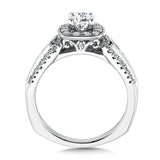 Cushion Shape Halo Diamond Engagement Ring