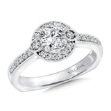 Round Halo Diamond Engagement Ring