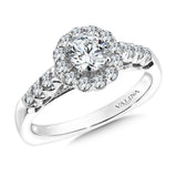 Round Halo Diamond Engagement Ring