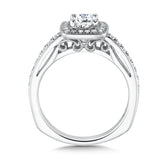 Cushion Shape Halo Diamond Engagement Ring