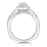 Round Double Halo Diamond Engagement Ring