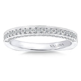 True fit matching diamond wedding band and a beautiful reminder of that special day for years to come.