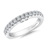 True fit matching diamond wedding band and a beautiful reminder of that special day for years to come.