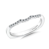 True fit matching diamond wedding band and a beautiful reminder of that special day for years to come.