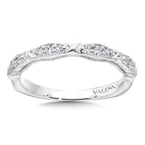 True fit matching diamond wedding band and a beautiful reminder of that special day for years to come.