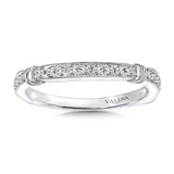 True fit matching diamond wedding band and a beautiful reminder of that special day for years to come.