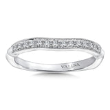 True fit matching diamond wedding band and a beautiful reminder of that special day for years to come.