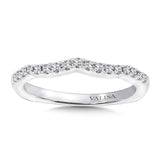 True fit matching diamond wedding band and a beautiful reminder of that special day for years to come.