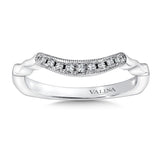 True fit matching diamond wedding band and a beautiful reminder of that special day for years to come.