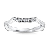 True fit matching diamond wedding band and a beautiful reminder of that special day for years to come.