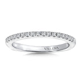 True fit matching diamond wedding band and a beautiful reminder of that special day for years to come.