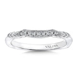 True fit matching diamond wedding band and a beautiful reminder of that special day for years to come.