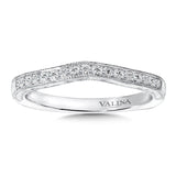 True fit matching diamond wedding band and a beautiful reminder of that special day for years to come.