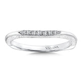 True fit matching diamond wedding band and a beautiful reminder of that special day for years to come.