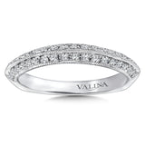 True fit matching diamond wedding band and a beautiful reminder of that special day for years to come.