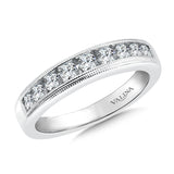 True fit matching diamond wedding band and a beautiful reminder of that special day for years to come.