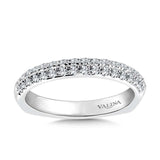 True fit matching diamond wedding band and a beautiful reminder of that special day for years to come.