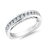 True fit matching diamond wedding band and a beautiful reminder of that special day for years to come.