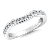 True fit matching diamond wedding band and a beautiful reminder of that special day for years to come.