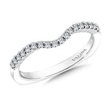 True fit matching diamond wedding band and a beautiful reminder of that special day for years to come.