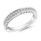 True fit matching diamond wedding band and a beautiful reminder of that special day for years to come.